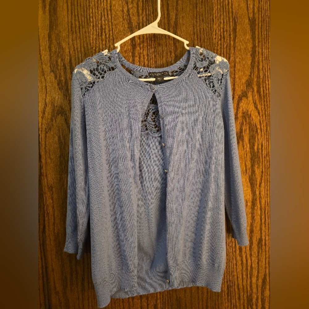 Covington Periwinkle Lace Cardiagn